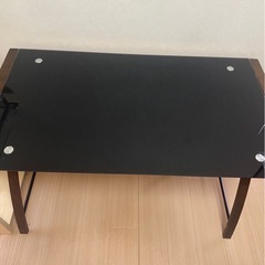 ニトリ　ガラステーブル　展示品　デザインテーブルの画像
