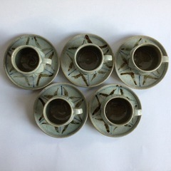 カップ＆ソーサー 5客セット 喫茶風 おしゃれの画像