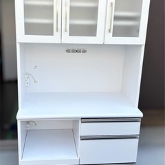 クラフトコガ  食器棚 レンジ台 キッチンボード 幅90cm ホ...