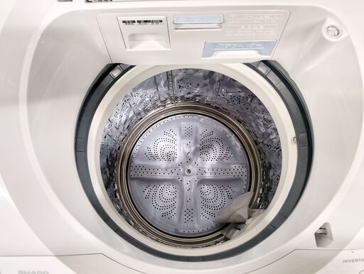 SHARP 洗濯機 中古 シャープ ES-GV8C-S 2018年製 全自動 8.0kg
