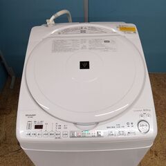 SHARP 電気洗濯乾燥機 洗濯/乾燥 8.0/4.5kg 2022年製 ES-TX8G-Wの画像