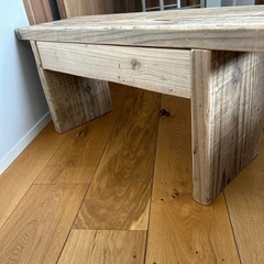 木製ベンチ　ローテーブルの画像