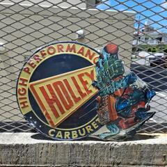 ダイカットメタルサイン HOLLEY ホーリー 縦38×横39c...