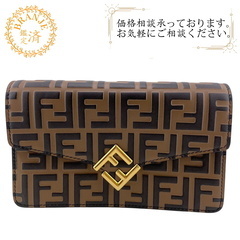 フェンディ FENDI 長財布 ズッカ FFDIAMOND チェ...
