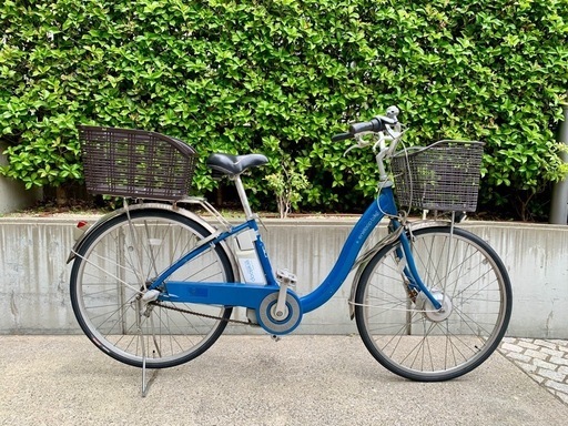 電動ハイブリッド自転車　eneloop bike(2010年発売当時:SANYO) CY-SPA226A ※3アシストモード ※回生ブレーキ充電機能付き　※前後籠付き　※前後タイヤは5年前に交換 ※充電器と取扱説明書あり