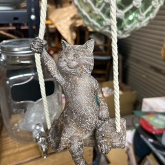 猫の吊り下げオブジェ　可愛い　ブランコ　ネコの画像