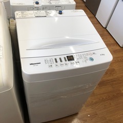 安心の6ヶ月保証付Hisense 全自動洗濯機4.5kg 2021年製取りに