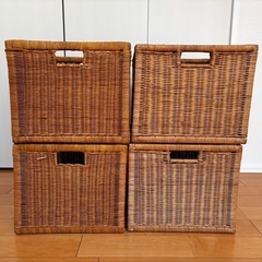 ラタンバスケット×4個
