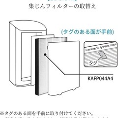 【未使用】空気清浄機用交換フィルター 集塵フィルター ダイキン 互換品 KAFP044A4の画像