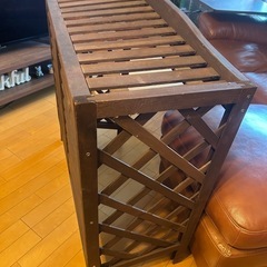 エアコン室外機カバー　木製の画像