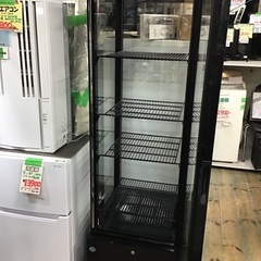 ●販売終了●四面ガラス冷蔵ショーケース　LEDライト付　258L    ジェーシーエム　RITS-268    中古品　コード補修有の画像