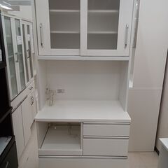 ★ジモティ割あり★  食器棚 ホワイト W88.5×D51×H2...
