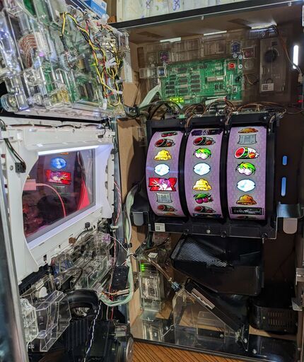 パチスロ実機 】初代化物語コイン不要機付き (与作) 太美の