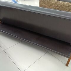 ★ジモティ割あり★  ソファ ブラック H76×D86×W186 クリーニング済み HJ6562の画像