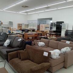 ★ジモティ割あり★  ソファ ブラック H76×D86×W186 クリーニング済み HJ6562の画像