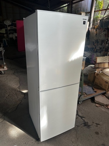 シャープ 冷蔵庫 幅56.0cm 280L 右開き SJ-PD28K-W アコール