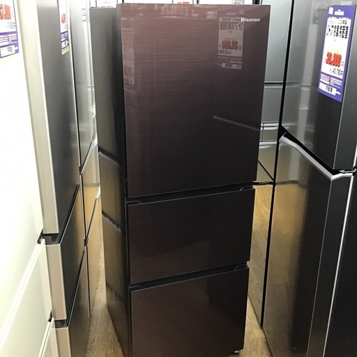 #E-36【ご来店頂ける方限定】Hisenseの3ドア冷凍冷蔵庫です