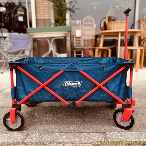 コールマン】アウトドアワゴン キャリーカート 折りたたみ式 レッド