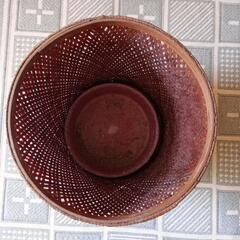 竹製鉢カバー大小２点の画像
