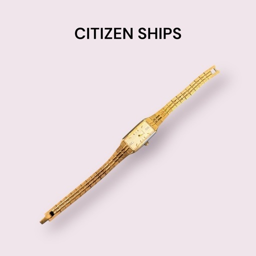 正規品販売！ CITIZEN 海外仕様 SHIPS 6Pダイヤ ゴールドブレス 腕時計 時計