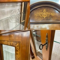 【愛品館 江戸川店】象嵌細工 1枚扉飾り棚の画像