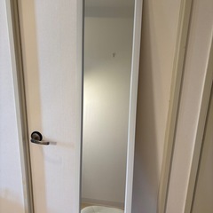 【お譲りします】全身鏡（壁掛け可*姿見*ミラー*
ホワイトフレー...