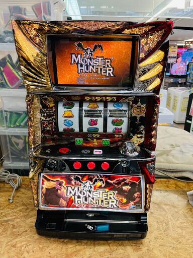 商談中パチスロ実機 モンスターハンター 初代 コイン不要機 家庭用電源