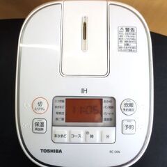 TOSHBA IH炊飯ジャー 3合炊 RC-5XN 東芝 2019年製  白 炊飯器 ホワイト 札幌 北20条店の画像