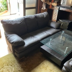 終了【無料】本革製応接セットの画像