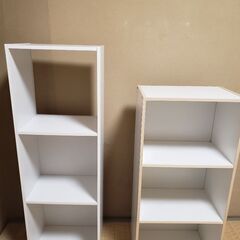 カラーボックス(白)×2個