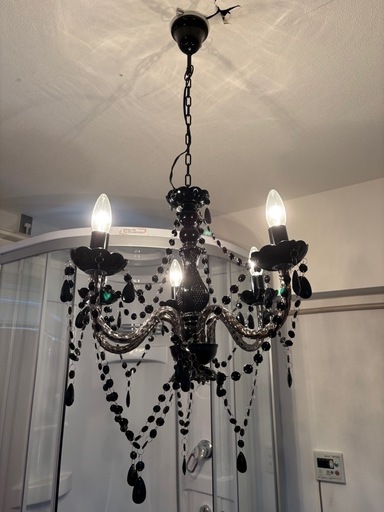 高級シャンデリア　極上品　ブラック　美品