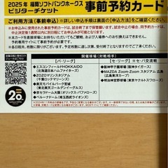 ソフトバンクホークス ビジターチケット