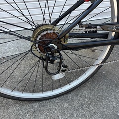 27インチ　自転車　ブラック　切り替え付きの画像