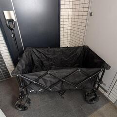 キャリーワゴン　簡単折りたたみカート　黒　ブラック　156L　ア...