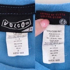 VOLCOM Hawaii 3T(90〜100cm)半袖 Tシャツ 青の画像