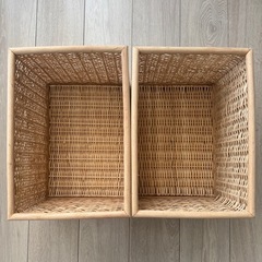 無印良品　重なるブリ材長方形ボックスの画像
