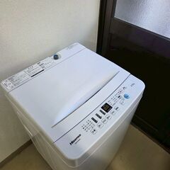 【配送料込！！】Hisense HW-E4503 全自動洗濯機（4.5kg）2021年製の画像
