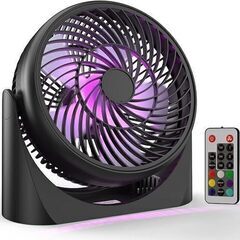 卓上ファン デスクトップファン リモコン付き 8インチ テーブルファン USB デスクファン RGB ムードライト付き ポータブル デスクトップ エアサーキュレーター 3つの速度と3つのタイマー設定、ホームオフィスの寝室用の360°回転可能なパーソナルテーブルファン　まとめ買い歓迎　卸ます　アマゾン引き上げ商品　倒産品　ネット商材　転売　卸し　問屋　転売OK　アマゾン　商品　景品　コンペ