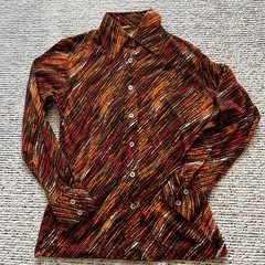 おまとめ買い割引可能　美品　個性的　ビンテージ　柄シャツ　レディ...