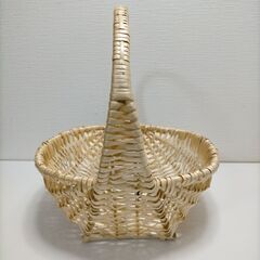 天然素材バスケット カゴ 籠 持ち手付き 2個セット　250514-5Tの画像