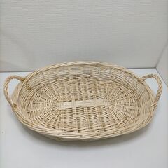 天然素材バスケット カゴ 籠 持ち手付き 2個セット　250514-5Tの画像