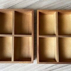 セリア 木製仕切りトレイ 2つ