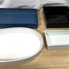 【G979】華道具/水盤/花器/フラワーベース/陶器/四角/丸形/剣山/生け花用品/まとめて/17点/中古の画像