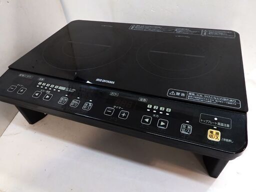 新札幌 アイリスオーヤマ /IHクッキングヒーター/IHK-W1S /IH調理器 /2口 /脚付 /2017年製 / No.3356