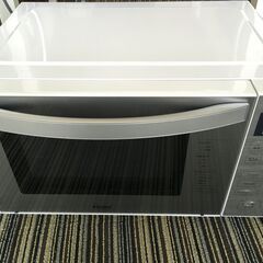 ♪Haier ハイアール ヘルツフリー電子レンジ 家庭用 JM-FH18H ホワイト 2021年製 通電確認済 (NF250514) Zi-2006