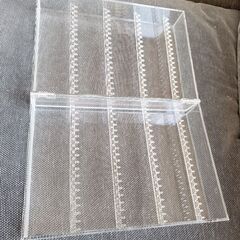 無印良品　アクリルネックレス・ピアスケース・見開きタイプ(ジュエリーケース)の画像