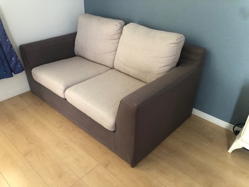 【美品】2人掛けソファ（幅145cm）落ち着いたカラーでお部屋にぴったり！