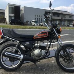 福山市　瀬戸町　スズキ マメタン OR50E 低走行9825km 実動 書類付き 吹け上がり良好 キレイめ レストア カスタムにも 検索 GS GN GT TS CBの画像