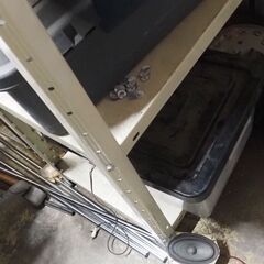 アイアン、中量棚、白い棚、９０ｘ４２ｘ１８０、スリムな白い棚の画像