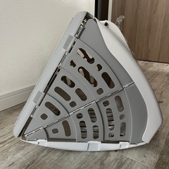 新品未使用！ペットキャリー 折りたたみ キャリーケース 猫用 小型犬 グレー　大容量　シンプル　丸洗い可　折り畳み　コンパクト　36L うさぎの画像